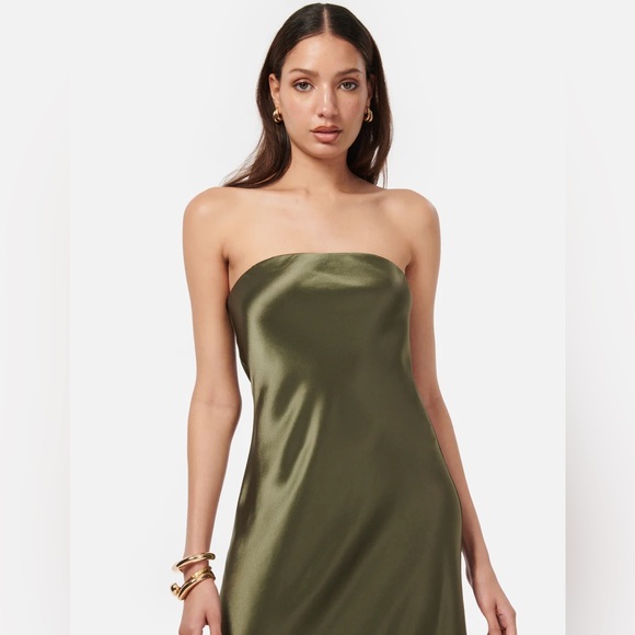 CAMI NYC Noelle Floral Strapless Midi Dress Color: SENCHA  Size S - Picture 1 of 3